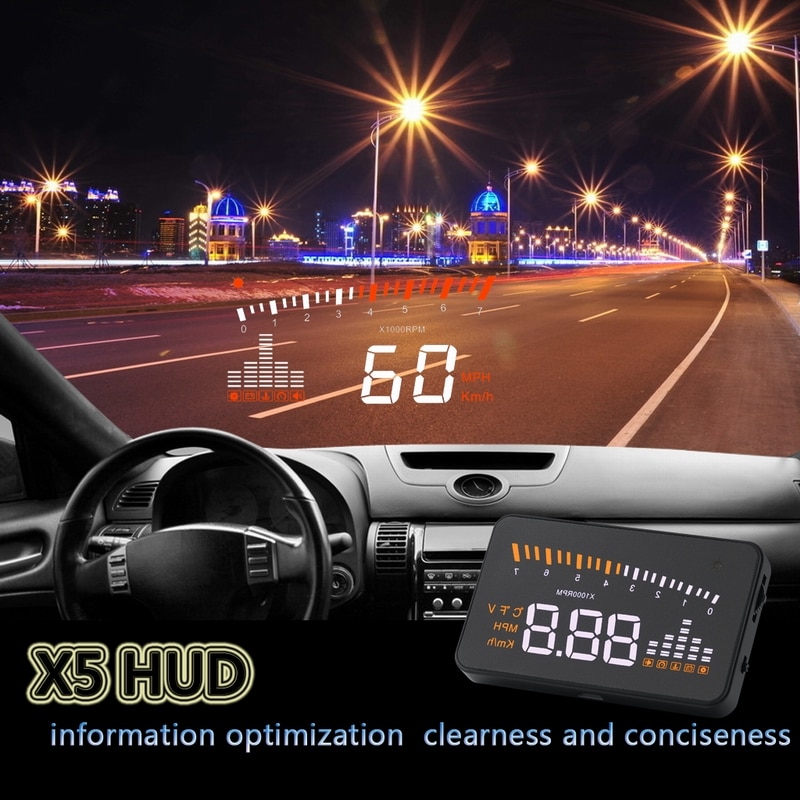 ڵ Ÿϸ Hud  ÷, GPS ӵ,  溸,  ڵ ӵ, OBD2 II ̽, X5 3 ġ